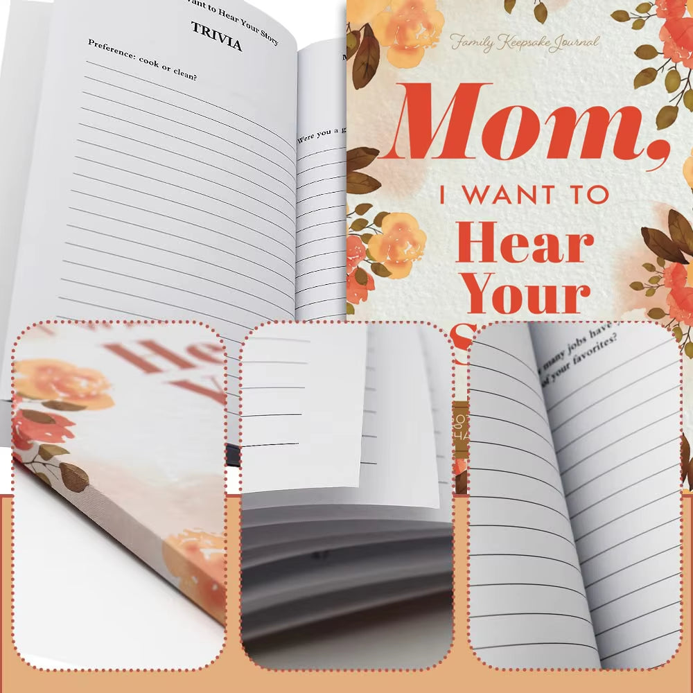 Mom, Dad, I Want to Hear Your Story - Leather Memory Book | Guided Journals to Capture Parents Life Story