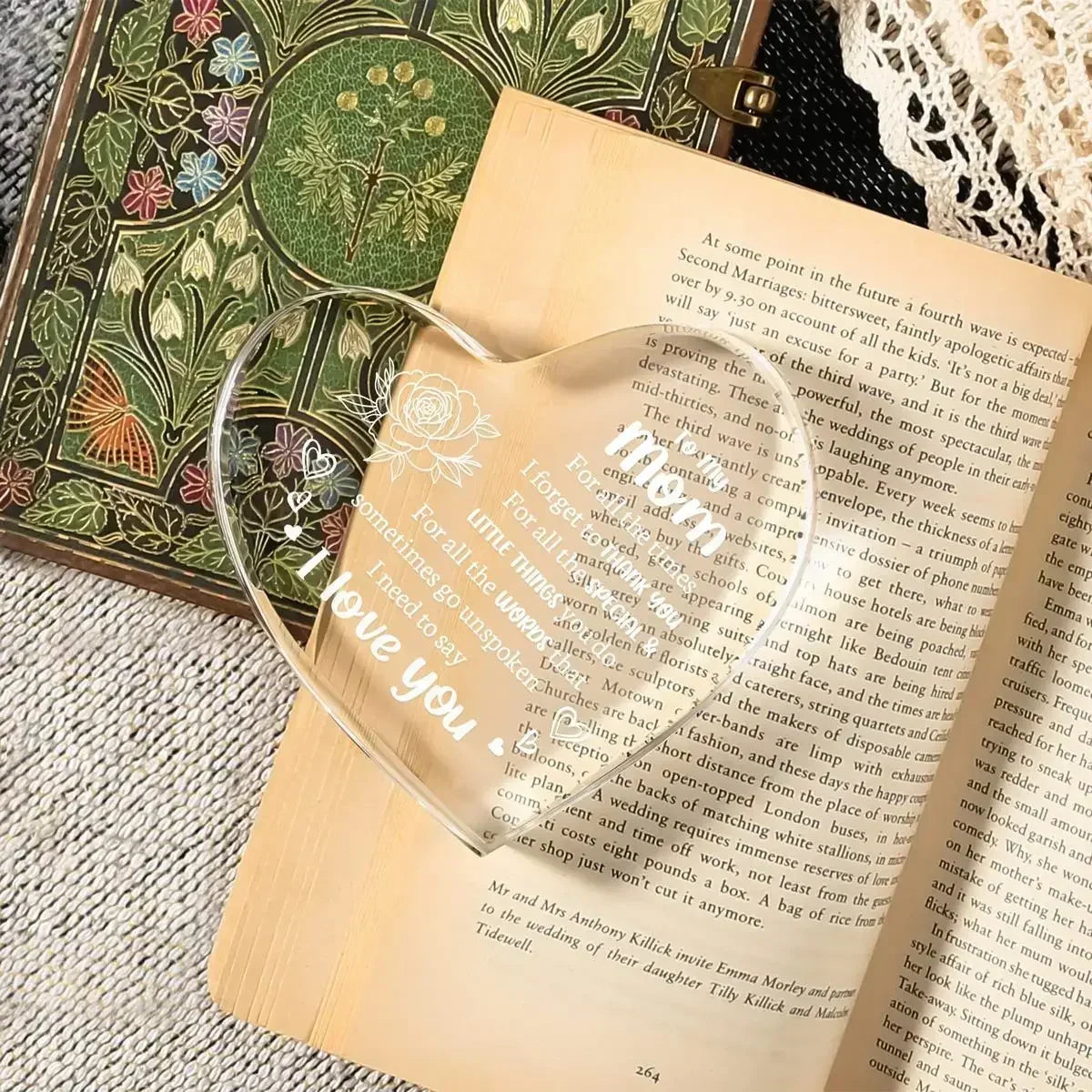 Acrylic Heart-Shaped Love Letter