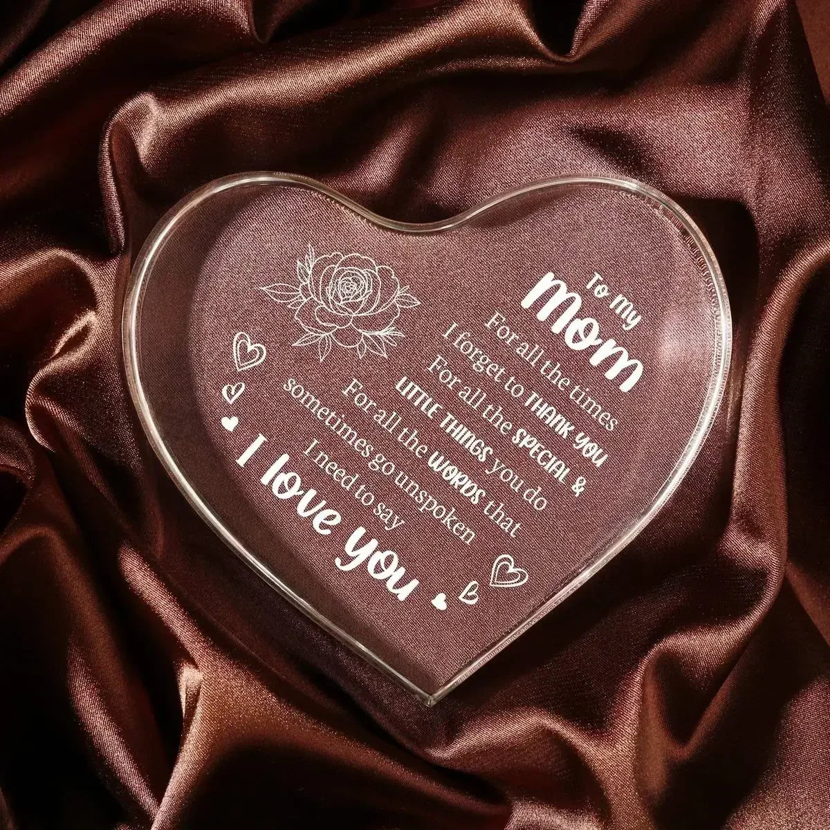 Acrylic Heart-Shaped Love Letter