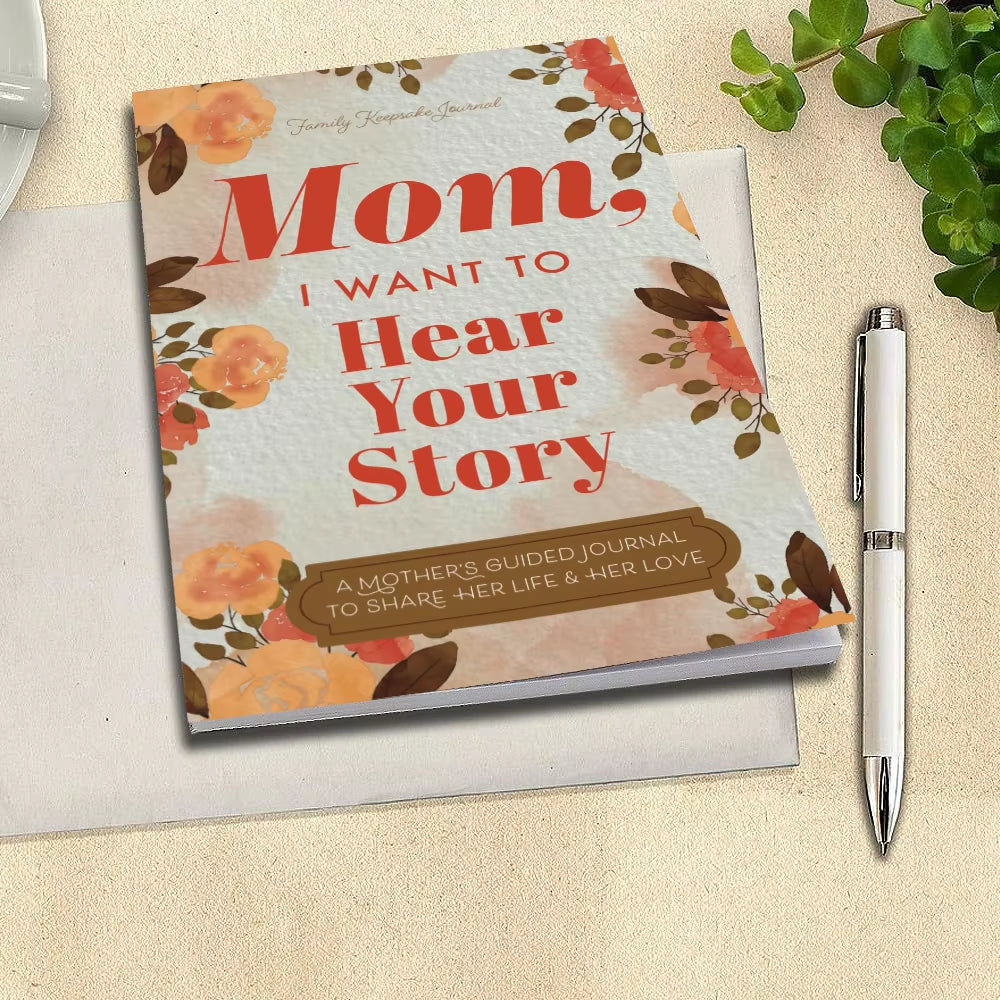 Mom, Dad, I Want to Hear Your Story - Leather Memory Book | Guided Journals to Capture Parents Life Story