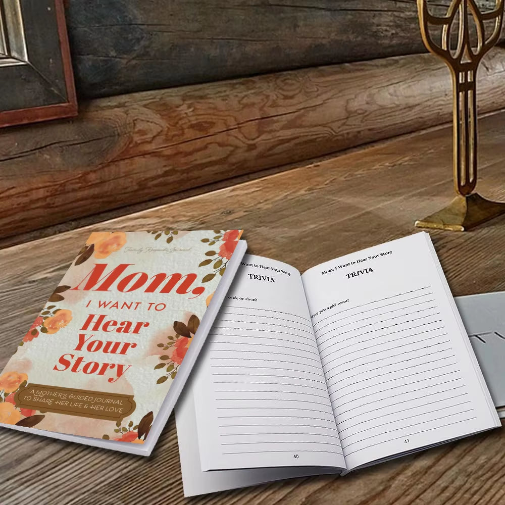 Mom, Dad, I Want to Hear Your Story - Leather Memory Book | Guided Journals to Capture Parents Life Story