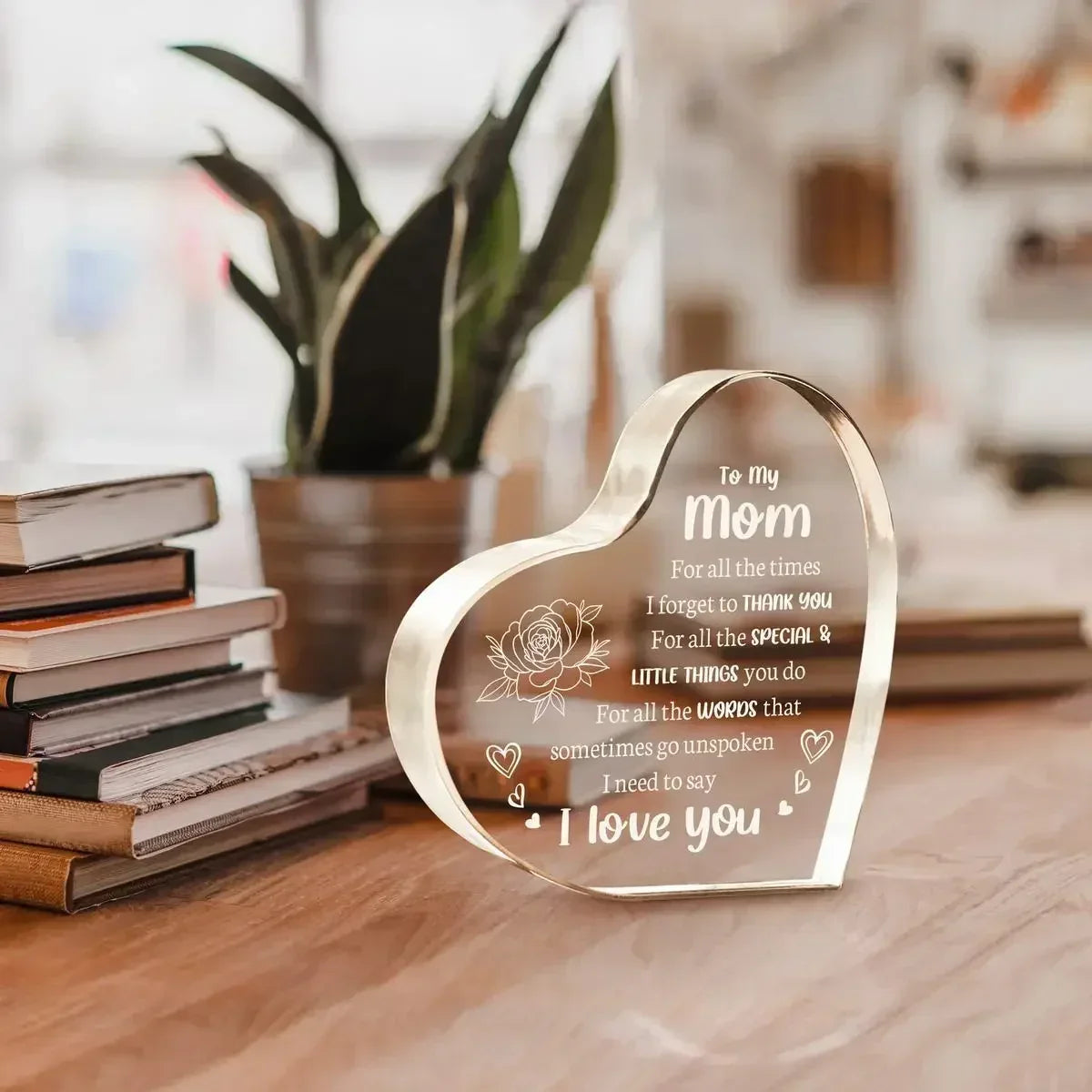 Acrylic Heart-Shaped Love Letter